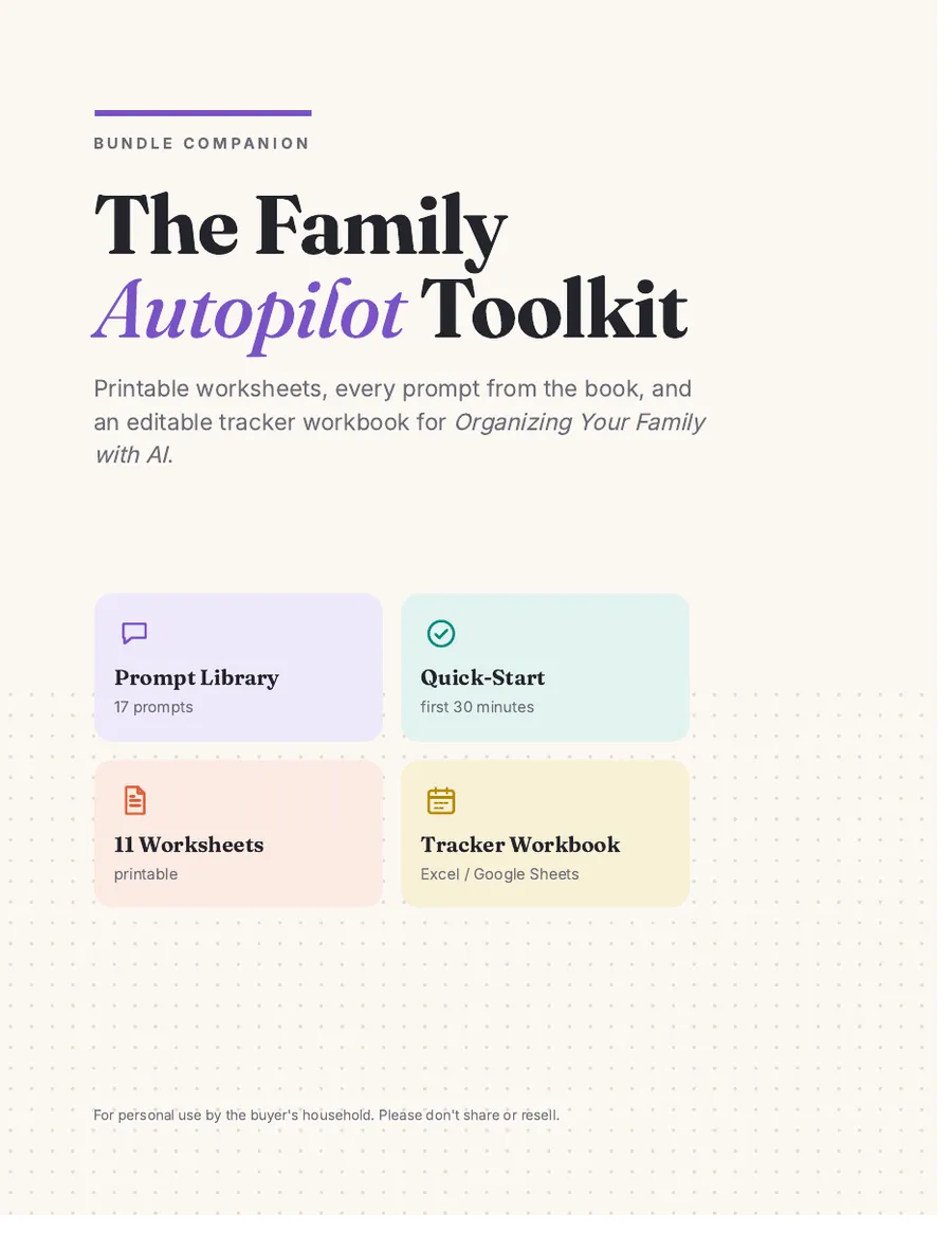The Family Autopilot Toolkit cover